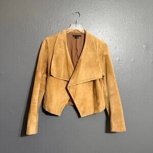 Theory 100% Pig Leather Suede Leather Drape Jacket Size S